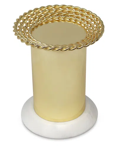 ALICE PAZKUS ALICE PAZKUS PILLAR CANDLE HOLDER ON MARBLE BASE
