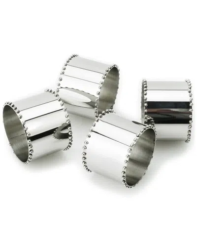ALICE PAZKUS ALICE PAZKUS SET OF 4 BEADED NAPKIN RINGS