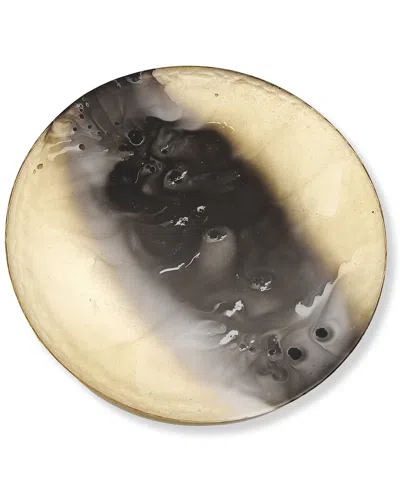 ALICE PAZKUS ALICE PAZKUS SET OF FOUR 13IN GOLD MARBLEIZED CHARGERS