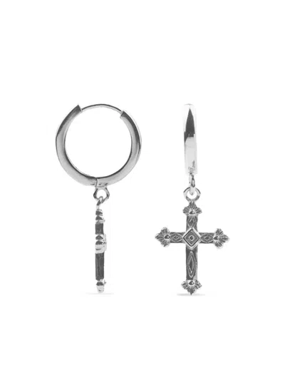 ALL THE LUCK IN THE WORLD CROSS-MOTIF EARRINGS
