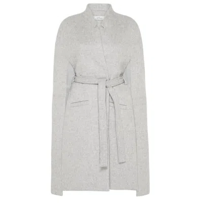 ALLORA WOMEN'S VICTORIA LONGLINE LUXURY WOOL CAPE COAT - GREY