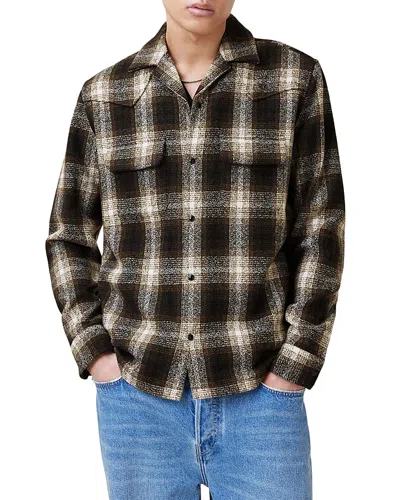 ALLSAINTS ALVAR RELAXED FIT WESTERN PLAID SHIRT