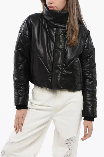 ALLSAINTS ALLSAINTS CROPPED QUILTED LEATHER MIYLA JACKET