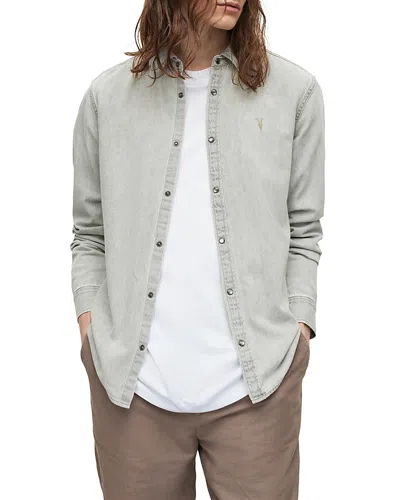 ALLSAINTS GLEASON LONG SLEEVE DENIM SHIRT
