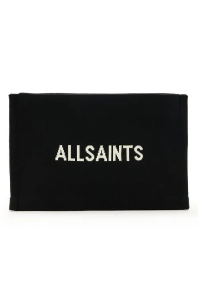 ALLSAINTS ALLSAINTS IZZY LOGO JACQUARD RECYCLED POLYESTER CLUTCH