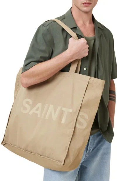 ALLSAINTS ALLSAINTS LARGE BIGGY COTTON TOTE