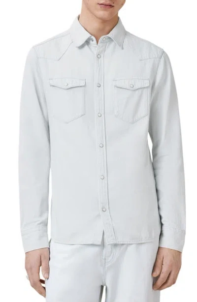 ALLSAINTS ALLSAINTS MACGOWAN COTTON DENIM SNAP-UP WESTERN SHIRT