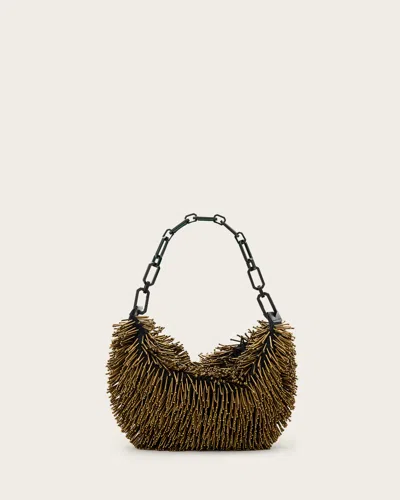 ALLSAINTS COTTON MADEA CHAIN STRAP BEADED BAG