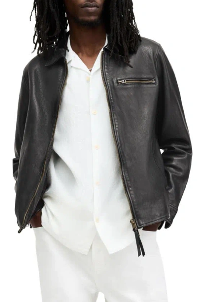 ALLSAINTS ALLSAINTS MILLER LAMBSKIN LEATHER BIKER JACKET