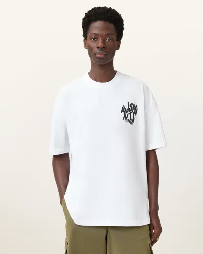 ALLSAINTS COTTON ORLANDO LOGO PRINT OVERSIZED T-SHIRT