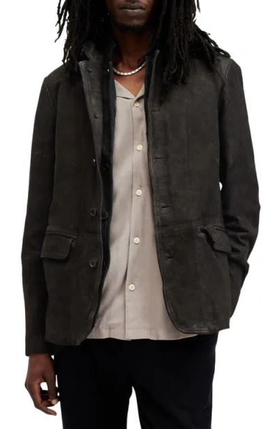 ALLSAINTS ALLSAINTS SURVEY LAYERED LEATHER JACKET