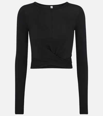 ALO YOGA COVER KNIT CROP TOP