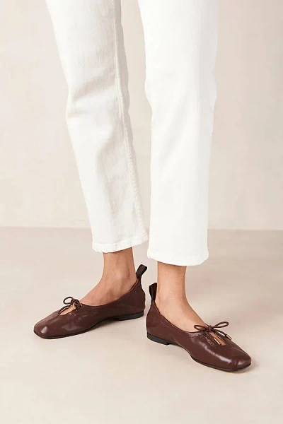 ALOHAS ROSALIND LEATHER BALLET FLATS IN BROWN, WOMEN'S AT URBAN OUTFITTERS