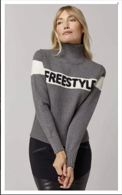 ALP N ROCK ALP N ROCK WOMEN'S FREESTYLE SWEATER IN HEATHER GREY SIZE LARGE