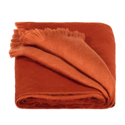 ALPACA LOCA WOMEN'S DOUBLE SCARF TERRACOTTA / BRICK RED