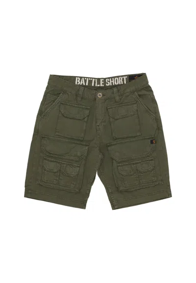 ALPHA INDUSTRIES BATTLE SHORT MEN'S TROUSERS DARK OLIVE