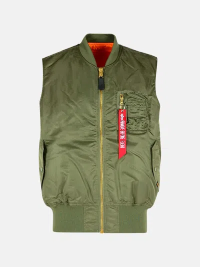 ALPHA INDUSTRIES GREEN NYLON VEST