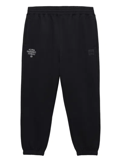 ALPHA INDUSTRIES LOGO-EMBROIDERED TRACK PANTS