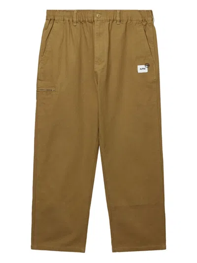 ALPHA INDUSTRIES LOGO-PATCH STRAIGHT-LEG TROUSERS
