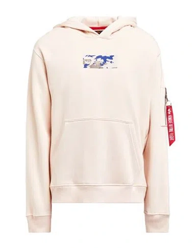 ALPHA INDUSTRIES ALPHA INDUSTRIES MAN SWEATSHIRT CREAM SIZE L COTTON, POLYESTER