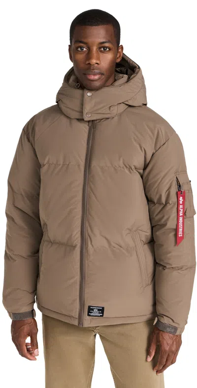 ALPHA INDUSTRIES PUFFER PARKA COYOTE BROWN