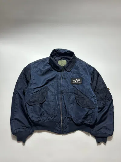 ALPHA INDUSTRIES X VINTAGE ALPHA INDUSTRIES VINTAGE NYLON FLY BOMBER JACKET