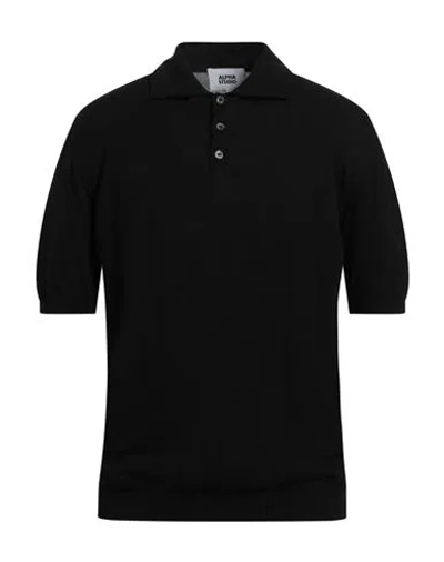 ALPHA STUDIO ALPHA STUDIO MAN SWEATER BLACK SIZE 46 COTTON