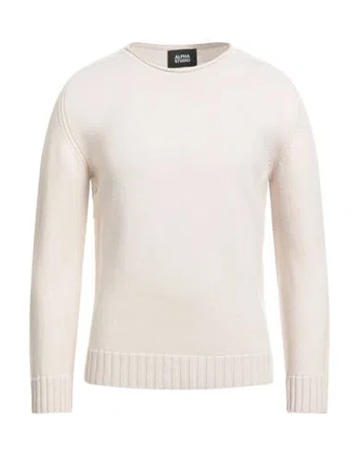 ALPHA STUDIO ALPHA STUDIO MAN SWEATER CREAM SIZE 46 MERINO WOOL