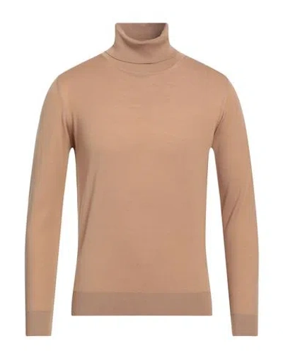 ALPHA STUDIO ALPHA STUDIO MAN TURTLENECK CAMEL SIZE 44 MERINO WOOL