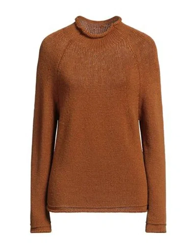 ALPHA STUDIO ALPHA STUDIO WOMAN SWEATER BROWN SIZE 6 WOOL, RECYCLED POLYAMIDE