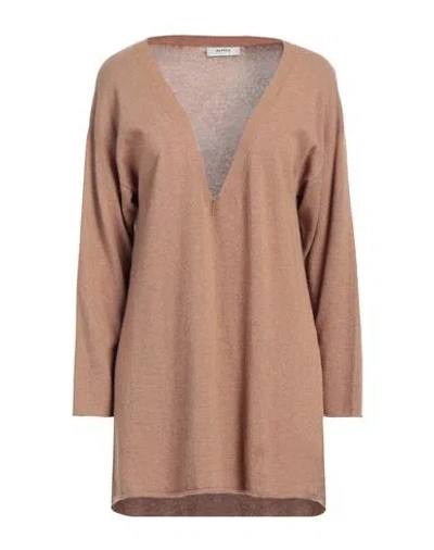 ALPHA STUDIO ALPHA STUDIO WOMAN SWEATER CAMEL SIZE ONESIZE RECYCLED WOOL, VISCOSE, POLYAMIDE, CASHMERE
