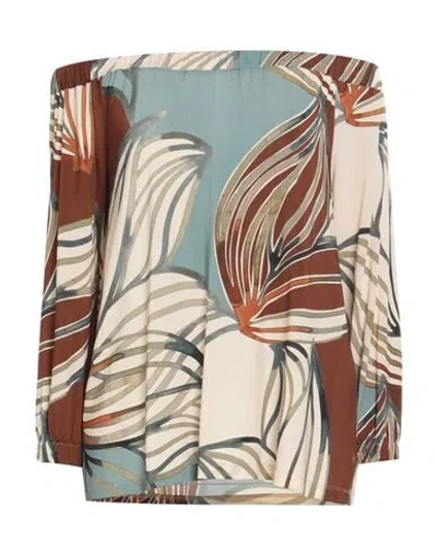 ALPHA STUDIO ALPHA STUDIO WOMAN TOP SLATE BLUE SIZE 10 VISCOSE, ELASTANE