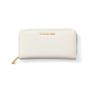 ALREADY MINE NY WOMEN'S NEUTRALS ECRU MANIFESTATION WALLET - CALM & EASE