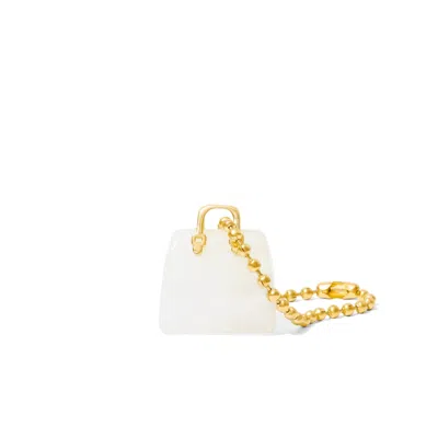 ALREADY MINE NY WOMEN'S WHITE / GOLD CLEAR QUARTZ HANDBAG CHARM – CLARITY, FOCUS & AMPLIFICATION