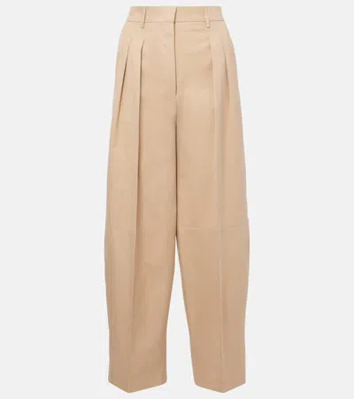 ALTUZARRA DASH HIGH-RISE COTTON WIDE-LEG PANTS