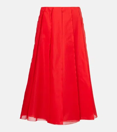 ALTUZARRA SILK ORGANZA MIDI SKIRT