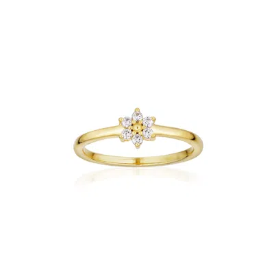 ALURA COPENHAGEN JEWELLERY WOMEN'S WHITE / GOLD VENUS FLOWER RING