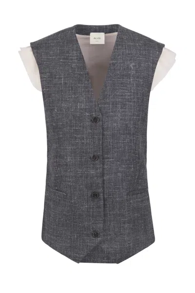 ALYSI ALYSI - VEST - 460756 - DARK GREY