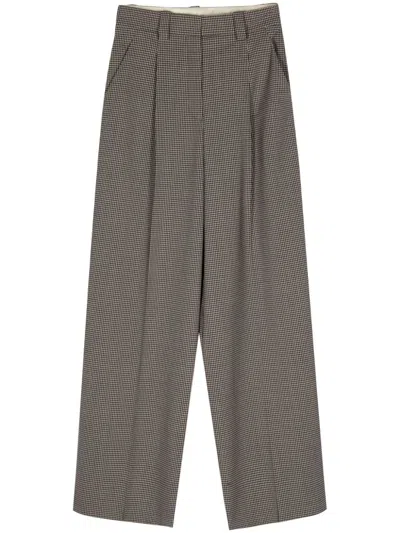 ALYSI ALYSI WOOL BLEND WIDE-LEG TROUSERS