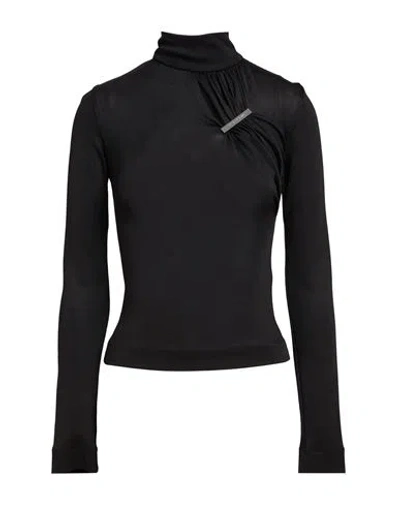 ALYX 1017 ALYX 9SM WOMAN TURTLENECK BLACK SIZE 4 VISCOSE, ELASTANE