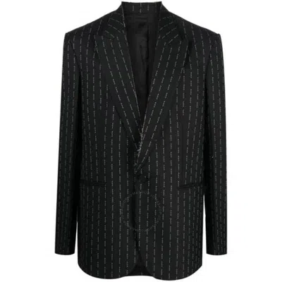 ALYX ALYX MEN'S PINSTRIP EMBROIDERED BLAZER