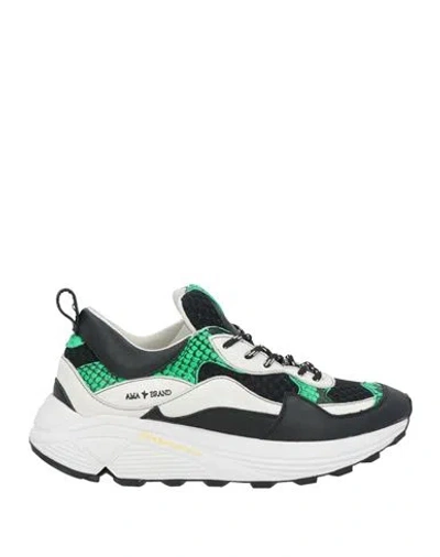 AMA BRAND AMA BRAND WOMAN SNEAKERS BLACK SIZE 7 SOFT LEATHER