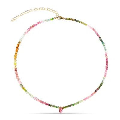 AMADEUS WOMEN'S INES TOURMALINE GOLD NECKLACE