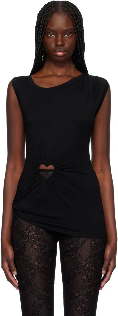 AMBUSH BLACK HEART SHAPE TANK TOP