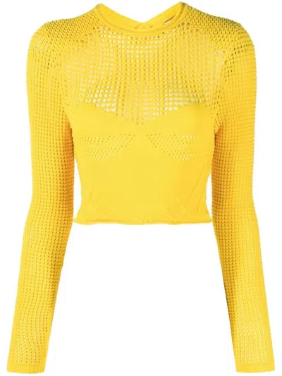 AMBUSH CROCHET-HEARTS CROPPED JUMPER
