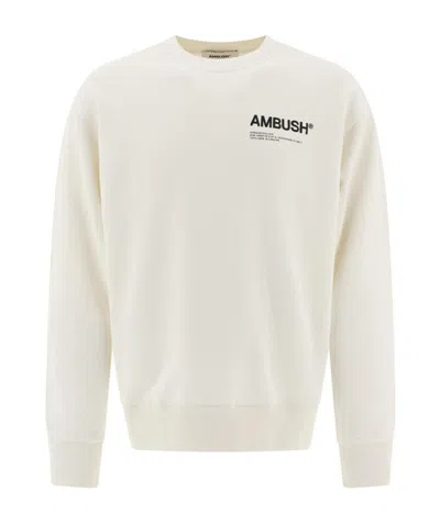 AMBUSH FLEECE WORKSHOP LOGO-PRINT SWEATSHIRT