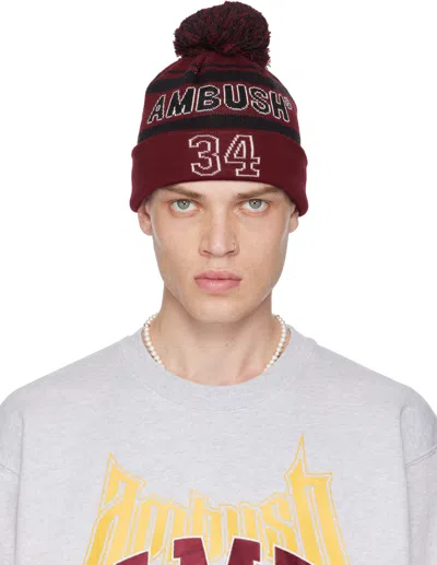 AMBUSH RED STADIUM BEANIE