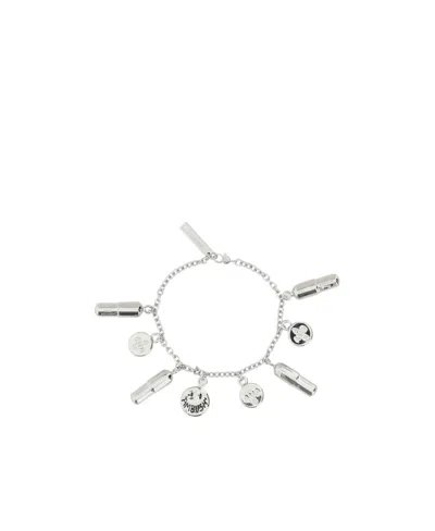 AMBUSH AMBUSH LOGO ENGRAVED PILL CHARM BRACELET