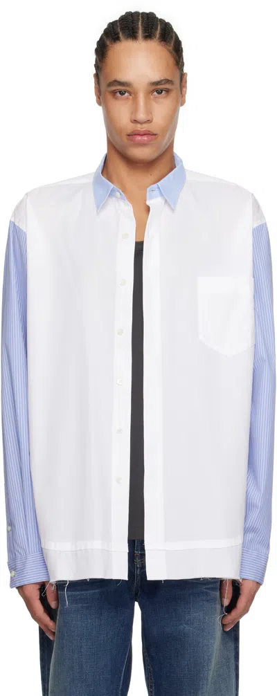 AMBUSH WHITE & BLUE LAYERED SHIRT