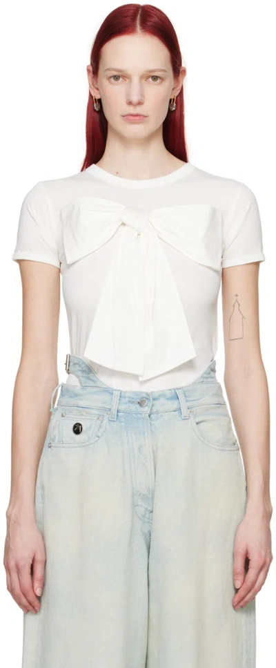 AMBUSH WHITE BIG RIBBON T-SHIRT